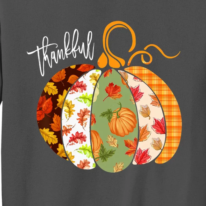 Thankful Pumpkin Fall Autumn Cute Halloween Tall Sweatshirt