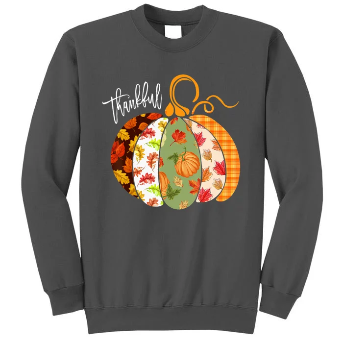 Thankful Pumpkin Fall Autumn Cute Halloween Tall Sweatshirt