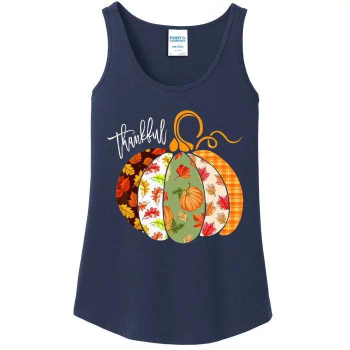 Thankful Pumpkin Fall Autumn Cute Halloween Ladies Essential Tank