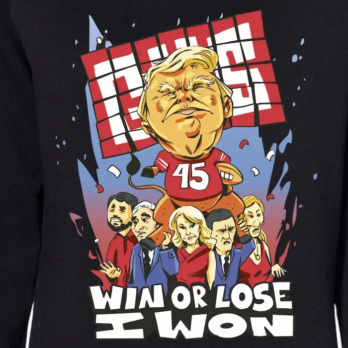 Trump Politician Football Parody Womens California Wash Sweatshirt