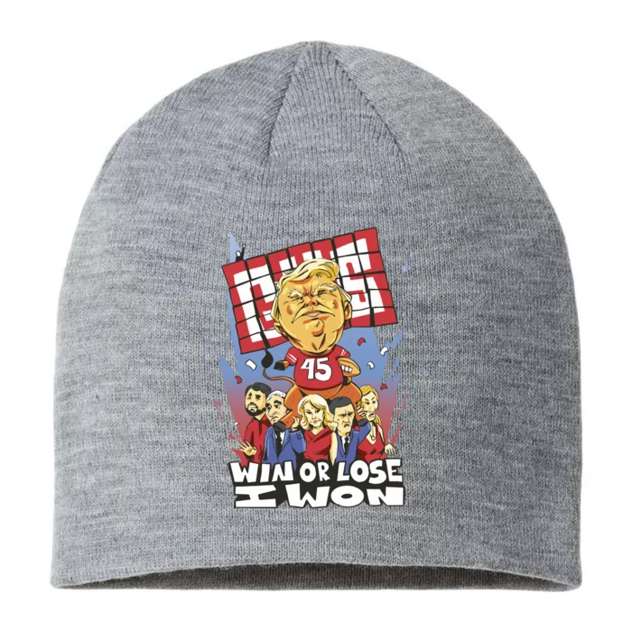 Trump Politician Football Parody 8 1/2in Sustainable Knit Beanie