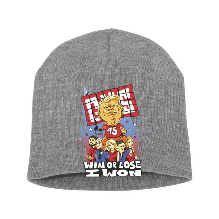 Trump Politician Football Parody Short Acrylic Beanie