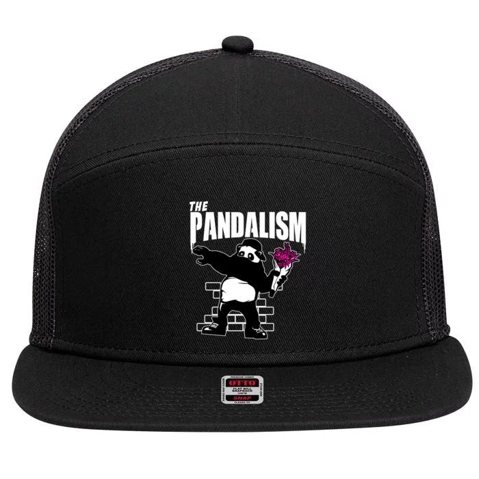 The Pandalism Funny Panda Parody 7 Panel Mesh Trucker Snapback Hat