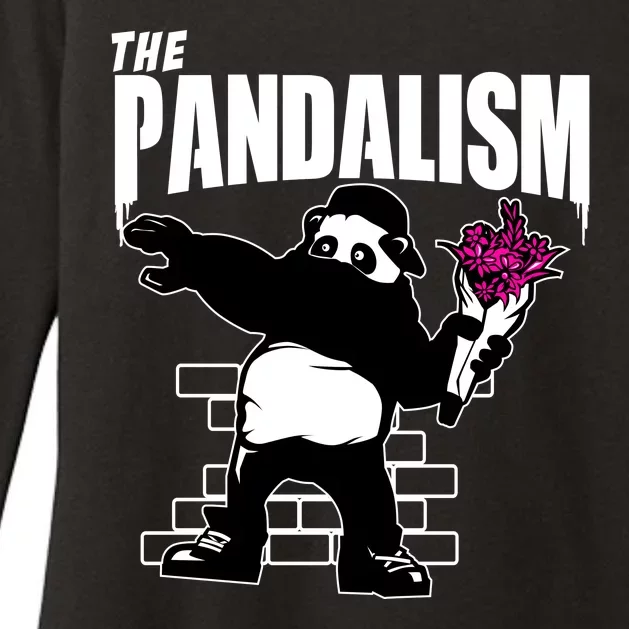 The Pandalism Funny Panda Parody Womens CVC Long Sleeve Shirt