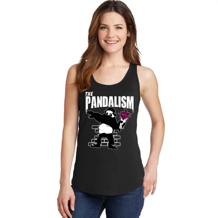 The Pandalism Funny Panda Parody Ladies Essential Tank