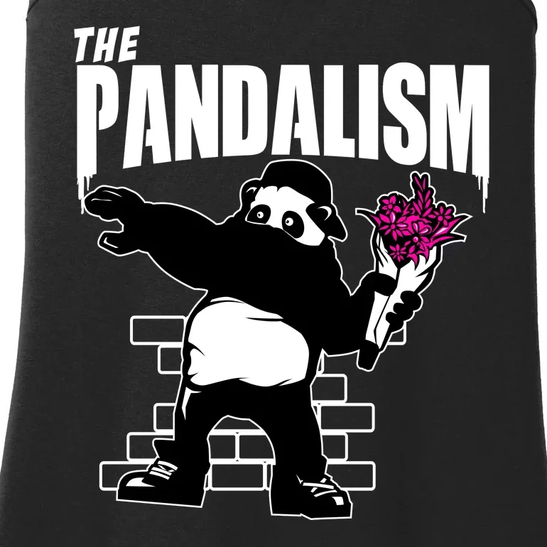 The Pandalism Funny Panda Parody Ladies Essential Tank