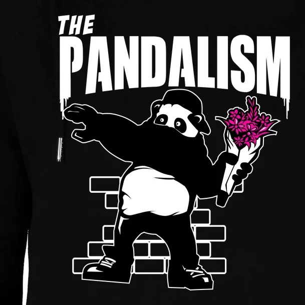 The Pandalism Funny Panda Parody Womens Funnel Neck Pullover Hood