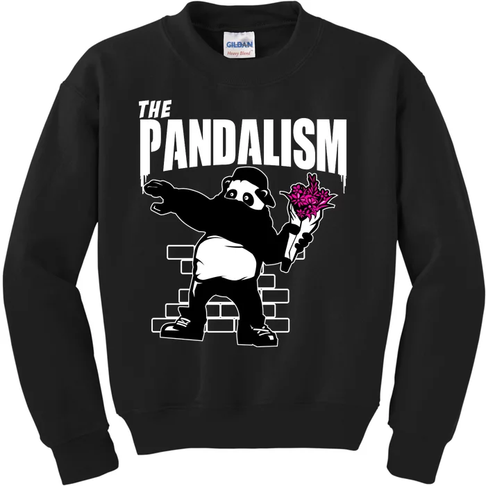 The Pandalism Funny Panda Parody Kids Sweatshirt