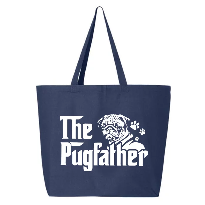 The Pugfather Funny Pug Lovers Pug Dad Dog Dad Fathers Day 25L Jumbo Tote