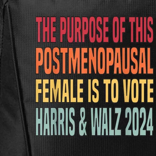 The Purpose Fotr This Post Menopausal Female Harris Walz 24 City Backpack