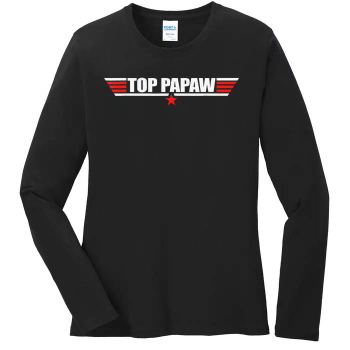 Top Papaw Father s Day Gift for Papaw World's Best Father Ladies Long Sleeve Shirt