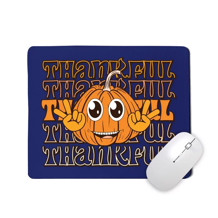 Thankful Pumpkin Fall Vibes Autumn Season Thanksgiving Pumpkin Spice Funny Mousepad