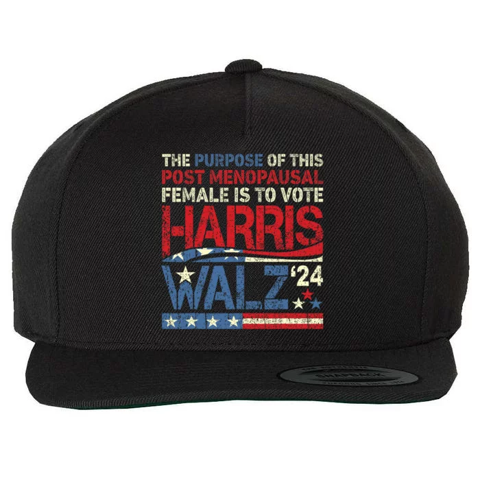 The Purpose Fotr This Post Menopausal Female Harris Walz 24 Wool Snapback Cap