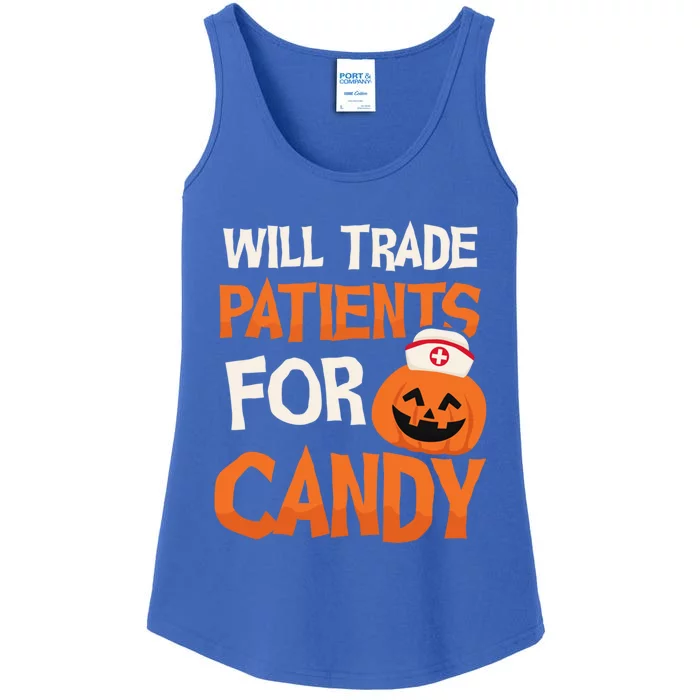 Trade Patients For Candy Design Halloween Nurse Cool Gift Ladies Essential Tank