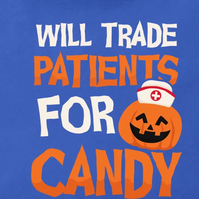 Trade Patients For Candy Design Halloween Nurse Cool Gift Zip Tote Bag