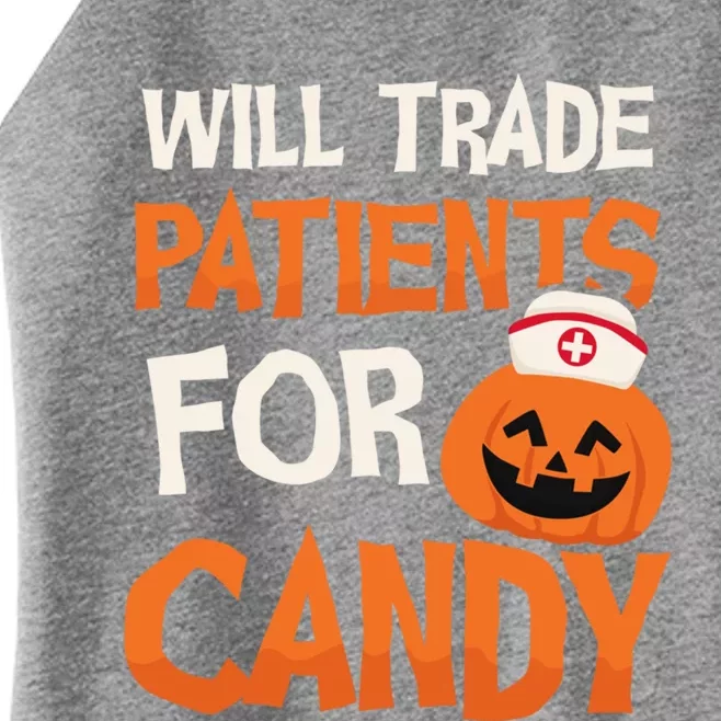 Trade Patients For Candy Design Halloween Nurse Cool Gift Women’s Perfect Tri Rocker Tank