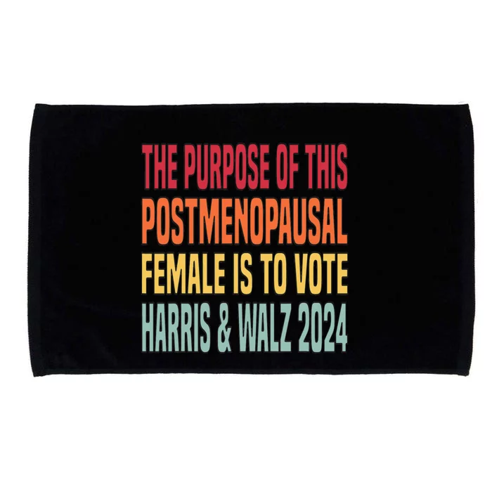 The Purpose Fotr This Post Opausal Female Harris Walz 24 Microfiber Hand Towel