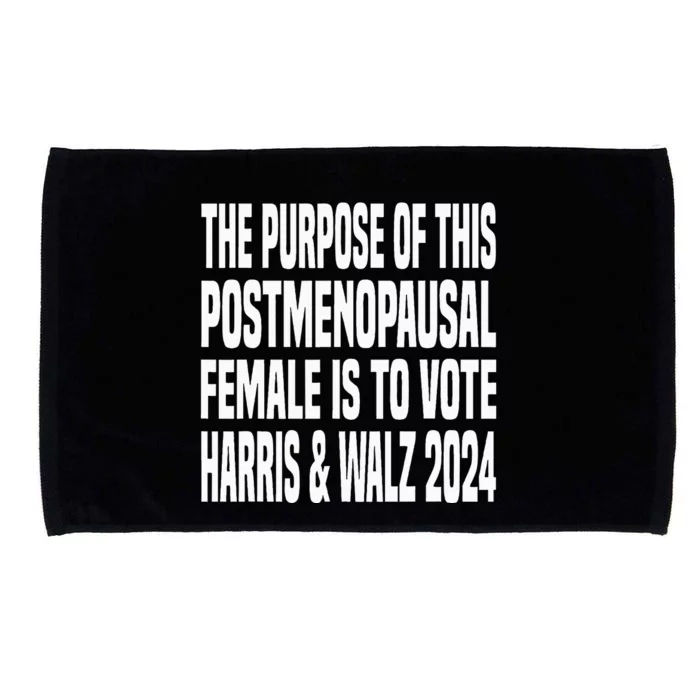 The Purpose Fotr This Post Opausal Female Harris Walz 24 Microfiber Hand Towel