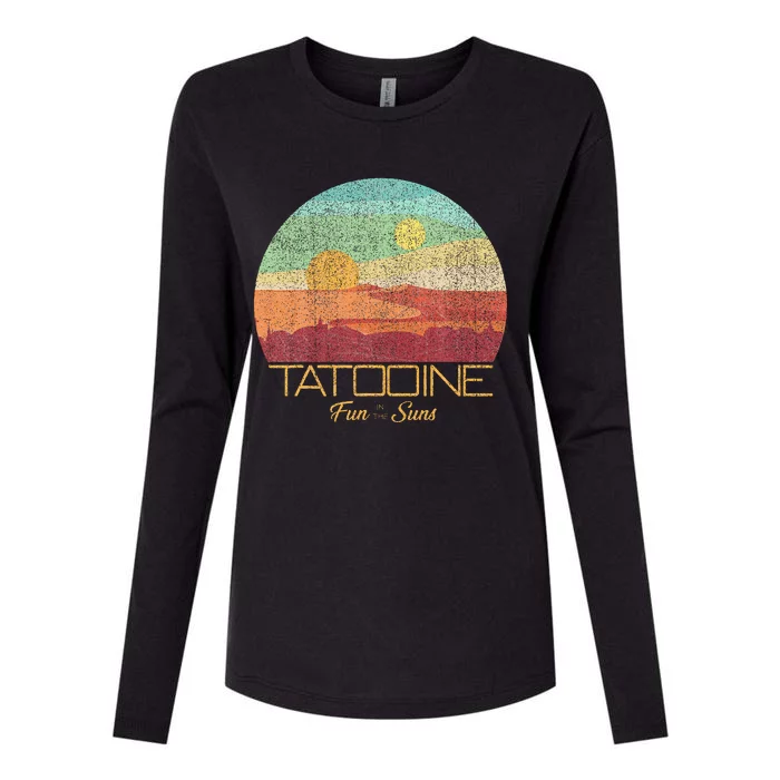 Tatooine Postcard Fun In The Sun Womens Cotton Relaxed Long Sleeve T-Shirt