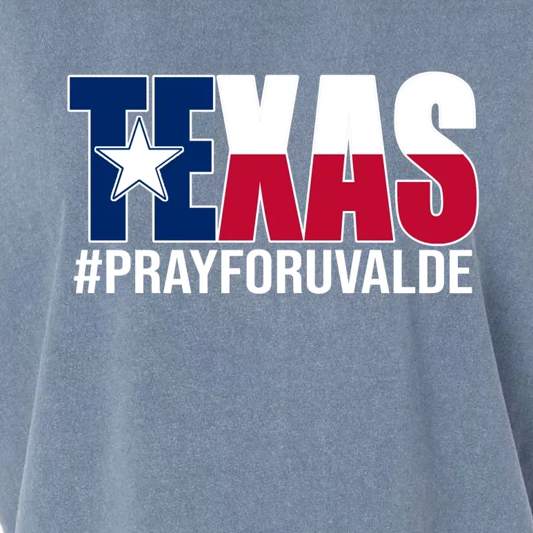 Texas Pray For Uvalde Tribute Garment-Dyed Women's Muscle Tee