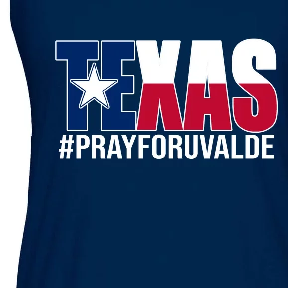 Texas Pray For Uvalde Tribute Ladies Essential Flowy Tank