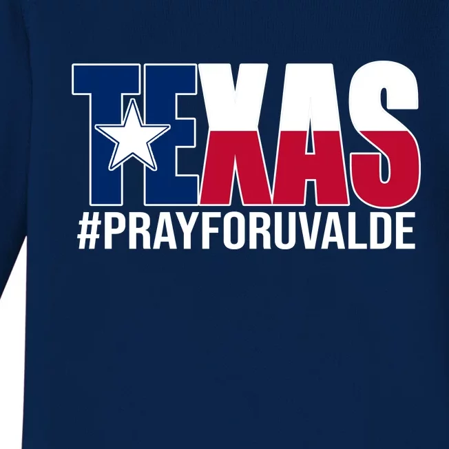 Texas Pray For Uvalde Tribute Baby Long Sleeve Bodysuit