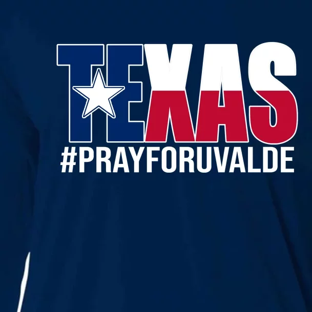 Texas Pray For Uvalde Tribute Cooling Performance Long Sleeve Crew