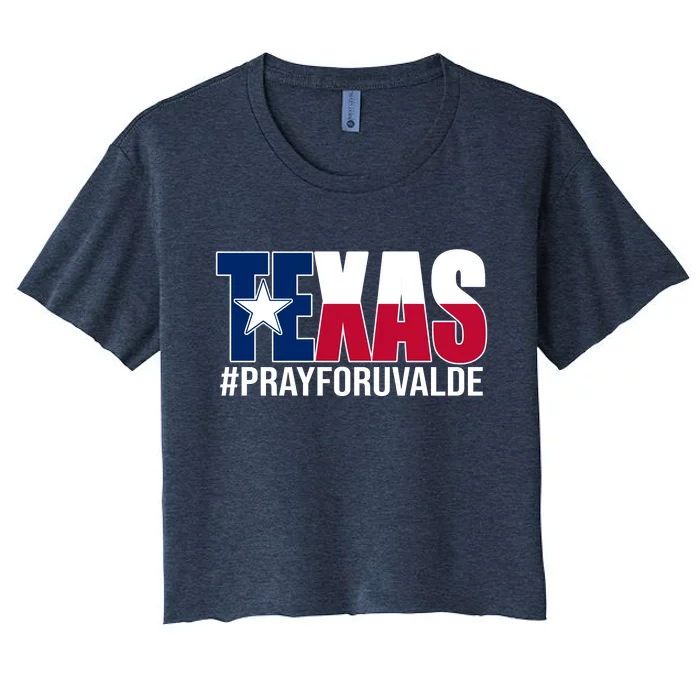 Texas Pray For Uvalde Tribute Women's Crop Top Tee