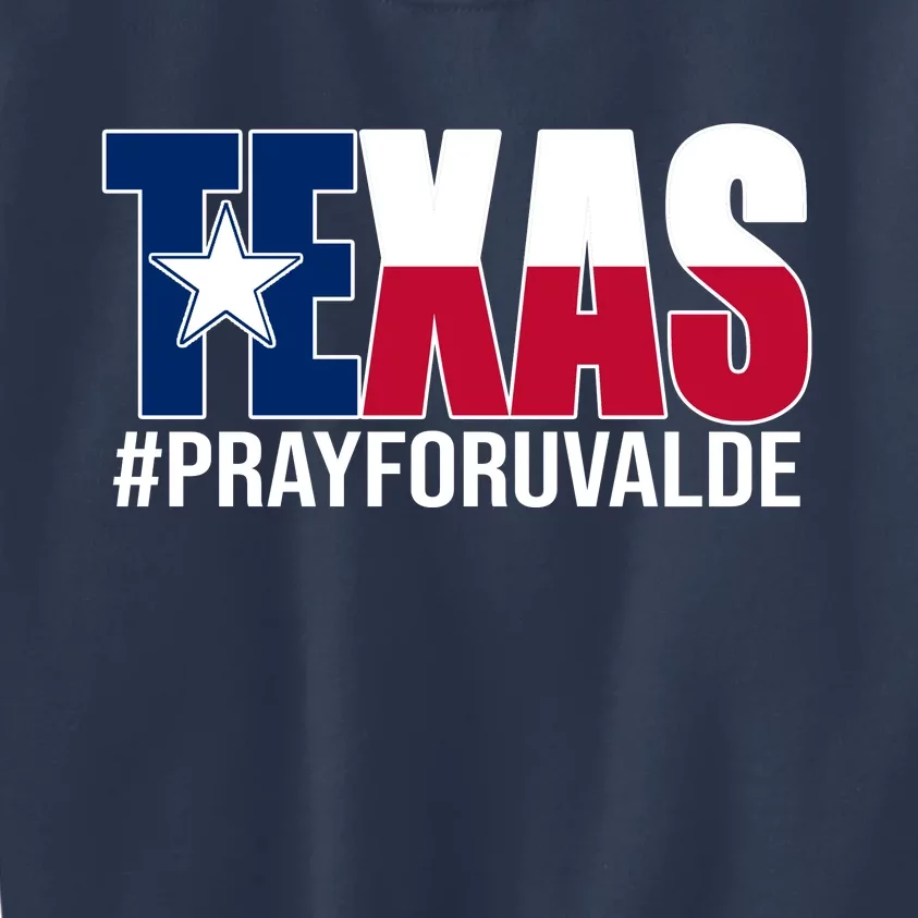 Texas Pray For Uvalde Tribute Kids Sweatshirt