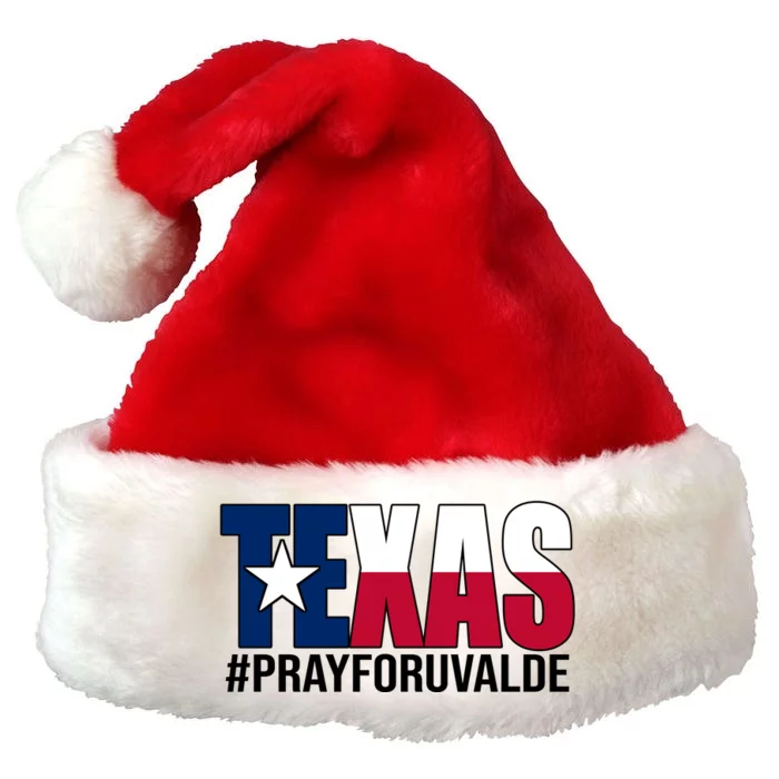 Texas Pray For Uvalde Tribute Premium Christmas Santa Hat