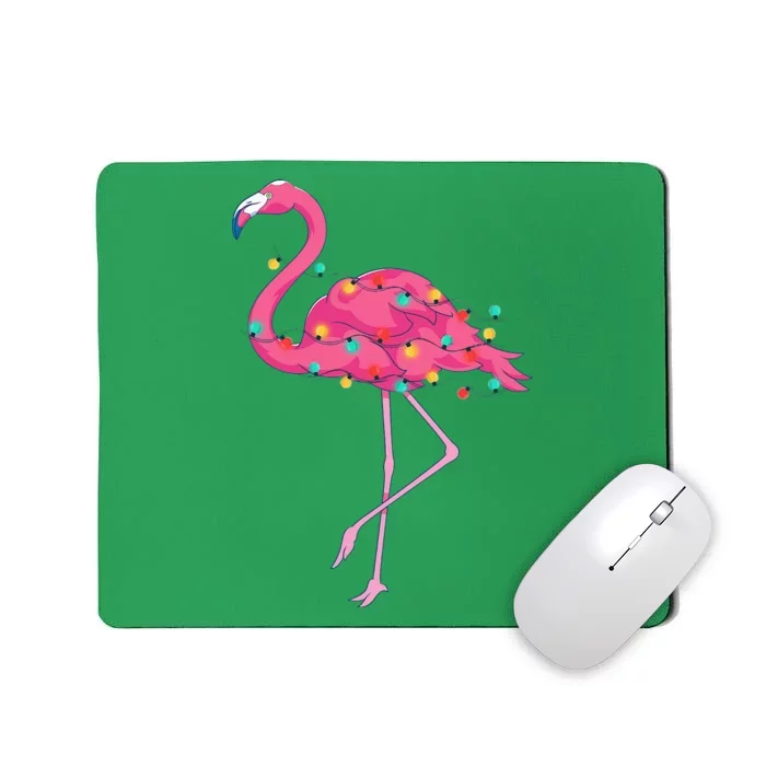 Tropical Pink Flamingo Hawaii Summer Xmas Christmas In July Mousepad