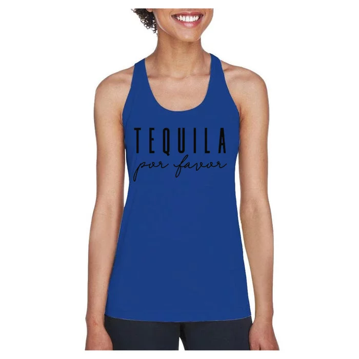 Tequila Por Favor Party Funny Adult Drinking Cinco De Mayo Women's Racerback Tank