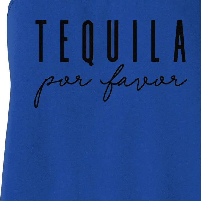 Tequila Por Favor Party Funny Adult Drinking Cinco De Mayo Women's Racerback Tank