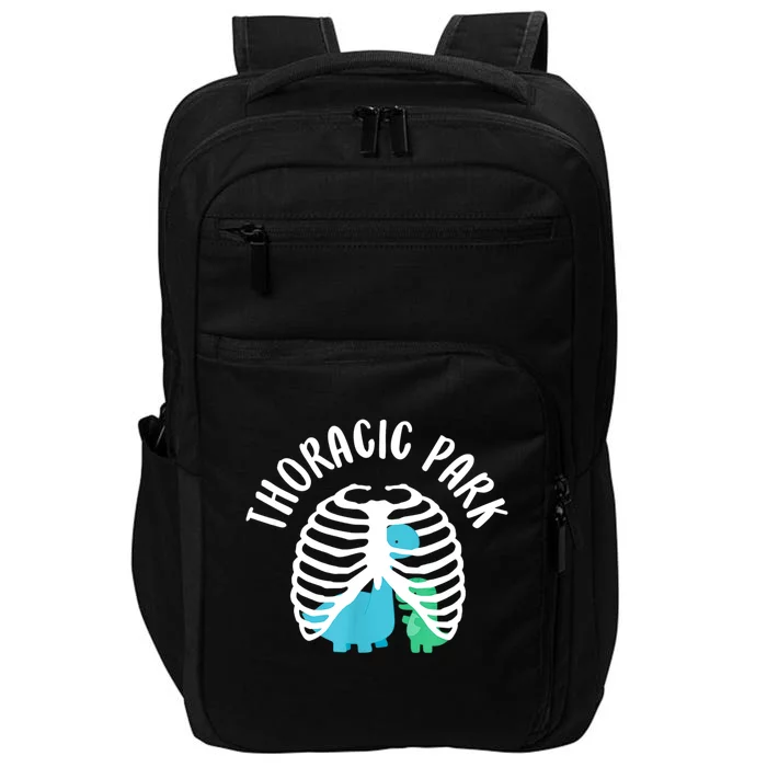 Thoracic Park Funny Dinosaur Nurse Squad Nursing Student Impact Tech Backpack