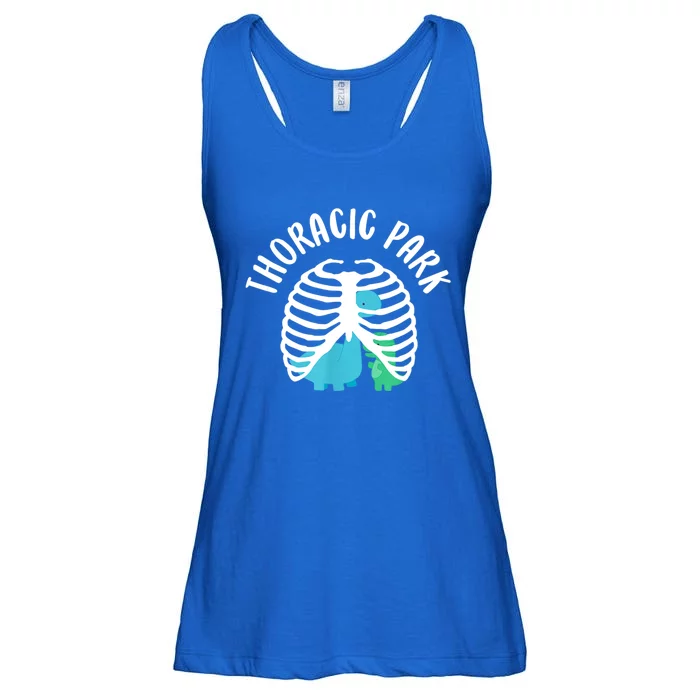 Thoracic Park Funny Dinosaur Nurse Squad Nursing Student Ladies Essential Flowy Tank