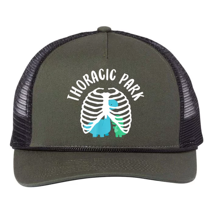 Thoracic Park Funny Dinosaur Nurse Squad Nursing Student Retro Rope Trucker Hat Cap