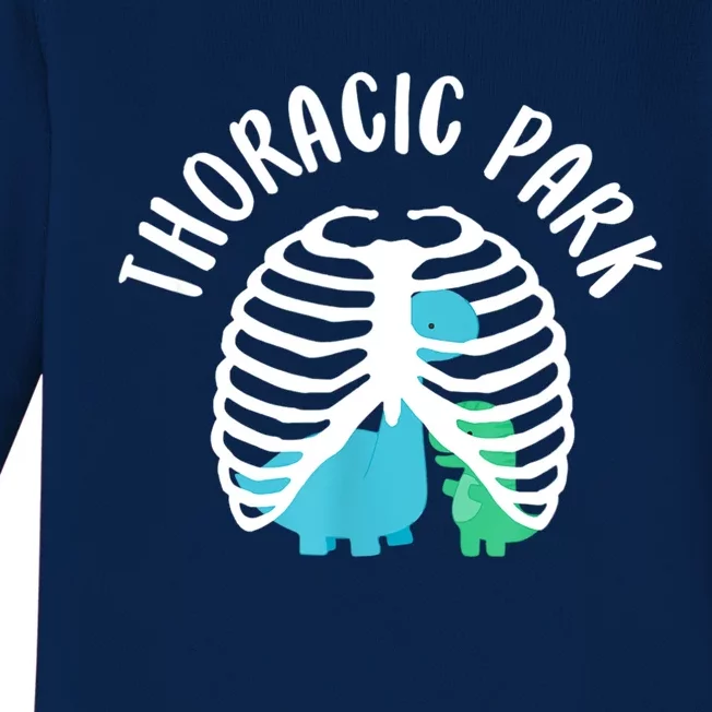 Thoracic Park Funny Dinosaur Nurse Squad Nursing Student Baby Long Sleeve Bodysuit