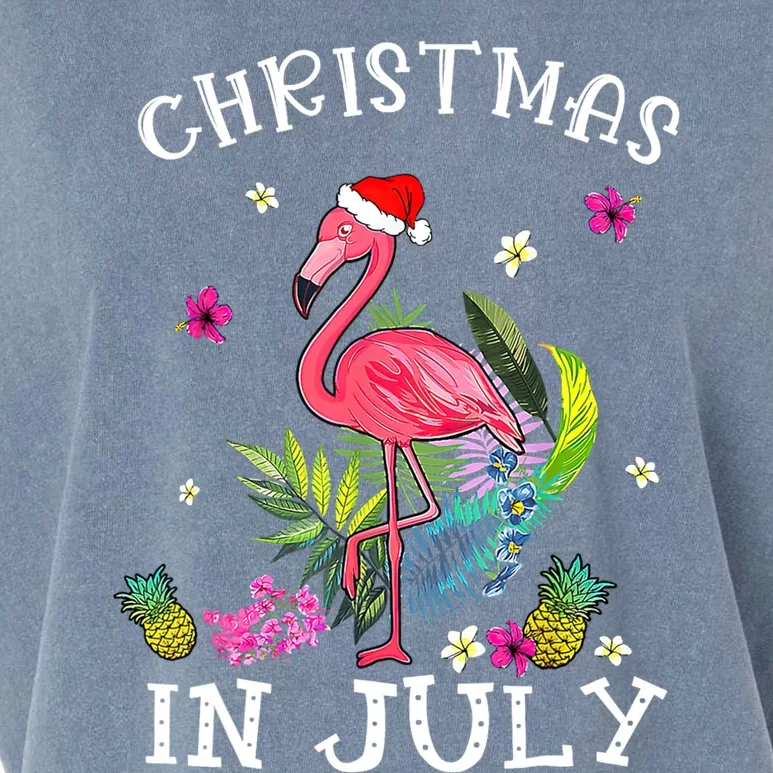 Tropical Pink Flamingo Christmas In July Summer Great Gift Garment-Dyed Women's Muscle Tee