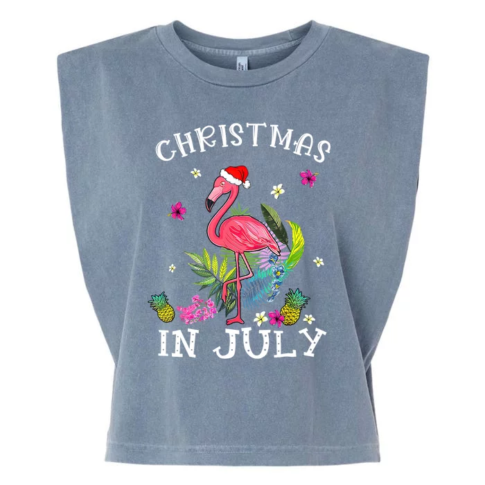 Tropical Pink Flamingo Christmas In July Summer Great Gift Garment-Dyed Women's Muscle Tee