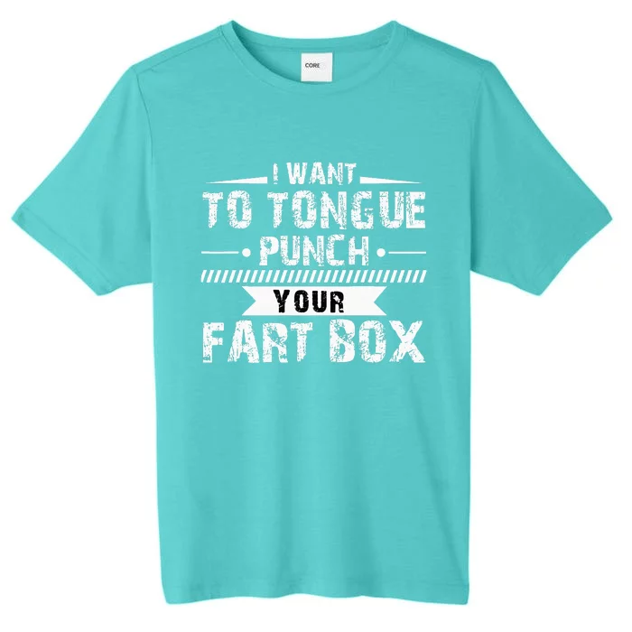 Tongue Punch Fart Box Funny Word Pun Humor Sarcasm Joke Gag ChromaSoft Performance T-Shirt