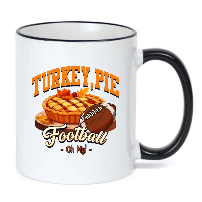 Turkey Pie Football Oh My Black Color Changing Mug