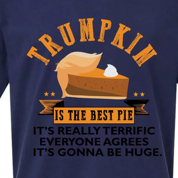 Trumpkin Pie Funny Trump Thanksgiving Gift For Gift Sueded Cloud Jersey T-Shirt