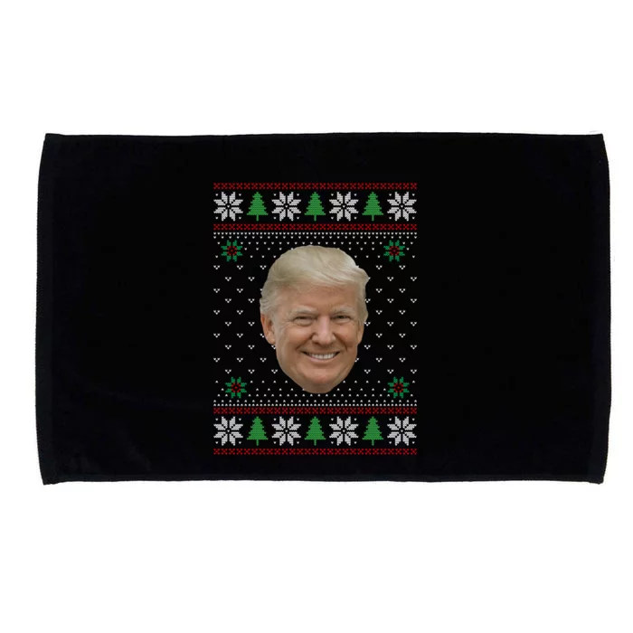 Trump Pajama Funny Gift Ugly Christmas Political Gag Gift Meaningful Gift Microfiber Hand Towel