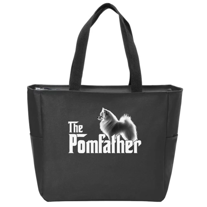 The Pomfather Funny Pomeranian Zip Tote Bag