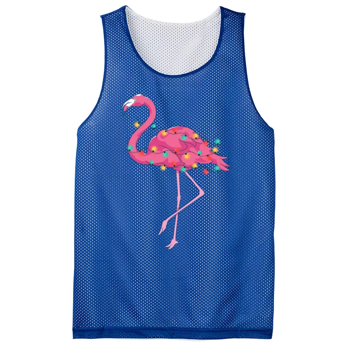 Tropical Pink Flamingo Hawaii Summer Xmas Christmas In July Great Gift Mesh Reversible Basketball Jersey Tank