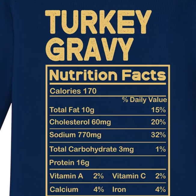 Thanksgiving Pjs For Family Turkey Gravy Nutrition Facts Cute Gift Baby Long Sleeve Bodysuit