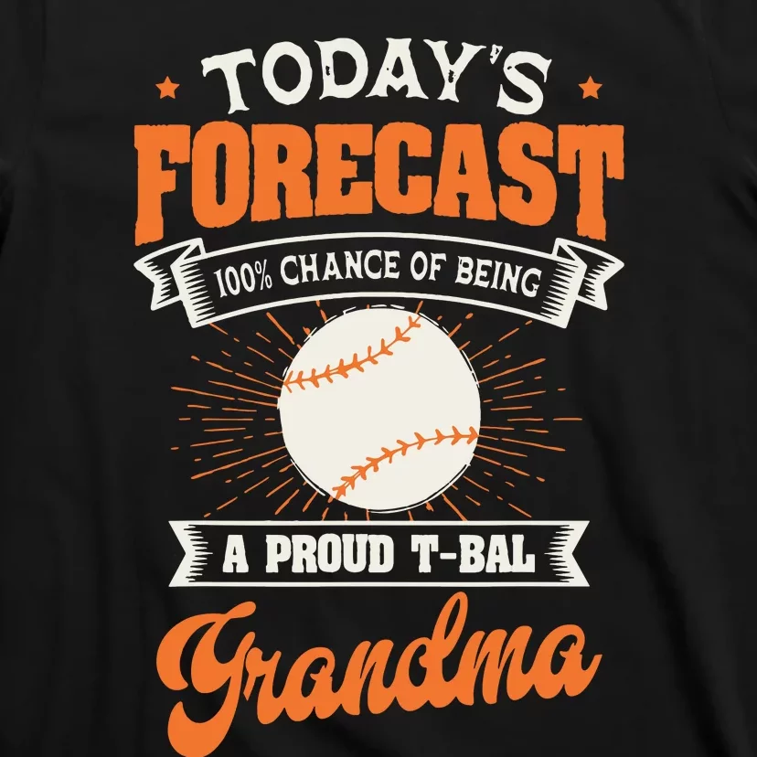 TeeBall Proud Grandma Teeball Player Sport Grandparents Day T-Shirt