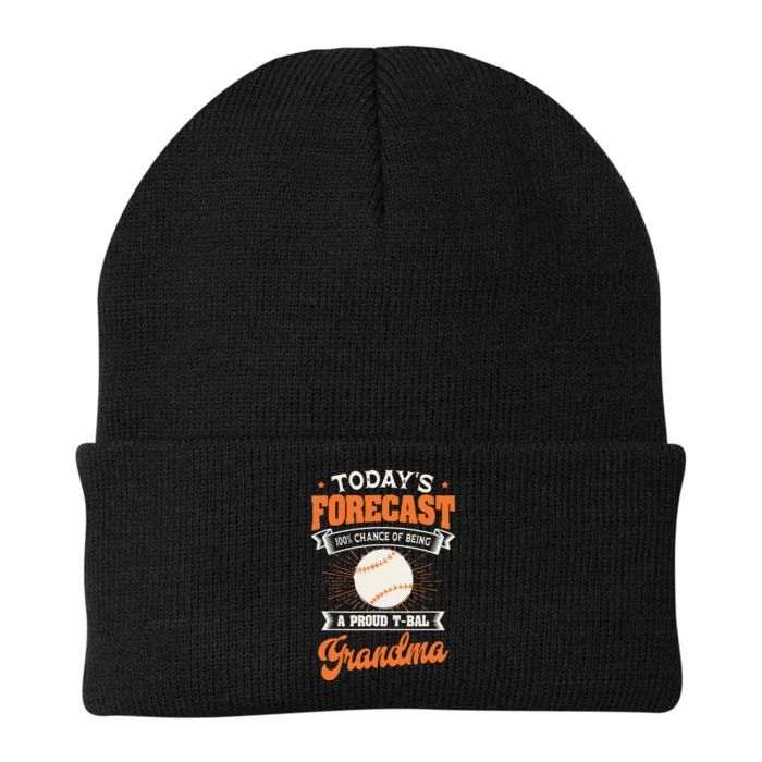 TeeBall Proud Grandma Teeball Player Sport Grandparents Day Knit Cap Winter Beanie