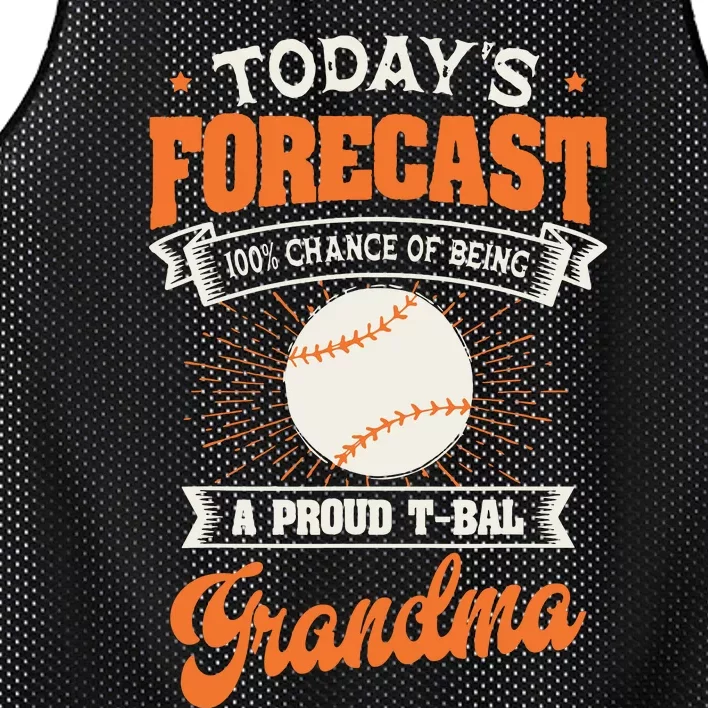 TeeBall Proud Grandma Teeball Player Sport Grandparents Day Mesh Reversible Basketball Jersey Tank