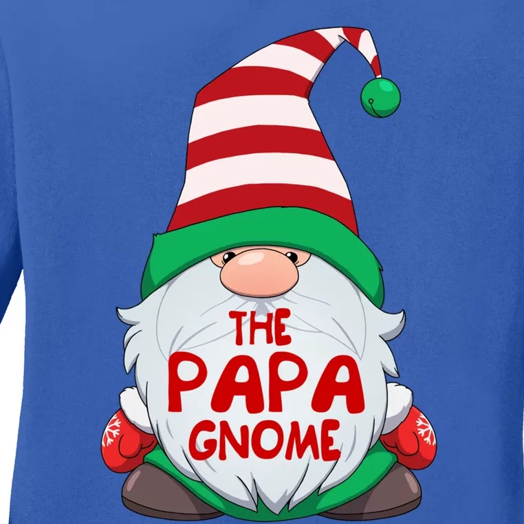 The Papa Gnome Graphic Christmas Matching Family Gift Ladies Long Sleeve Shirt